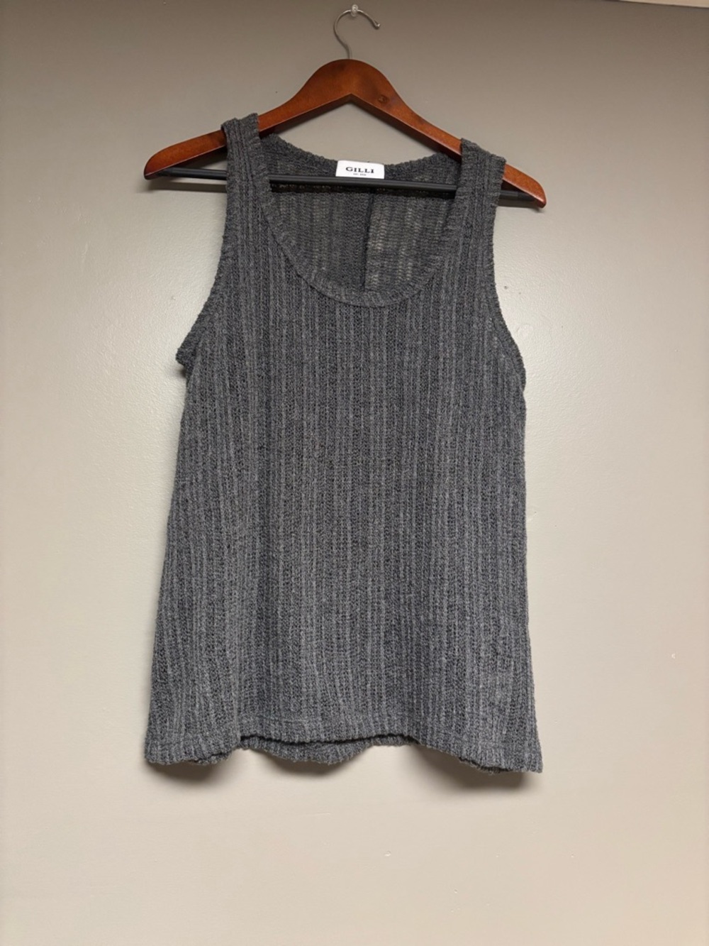 Gilli Charcoal  Knit Tank - Picture 3 of 7